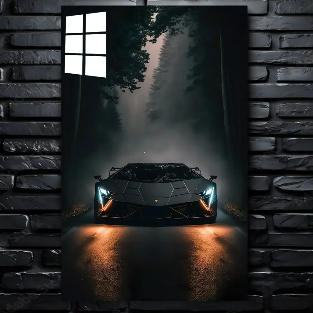 Black Lamborghini - (Large size) 