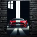 Ford Mustang Racing Stripes - (Small size)