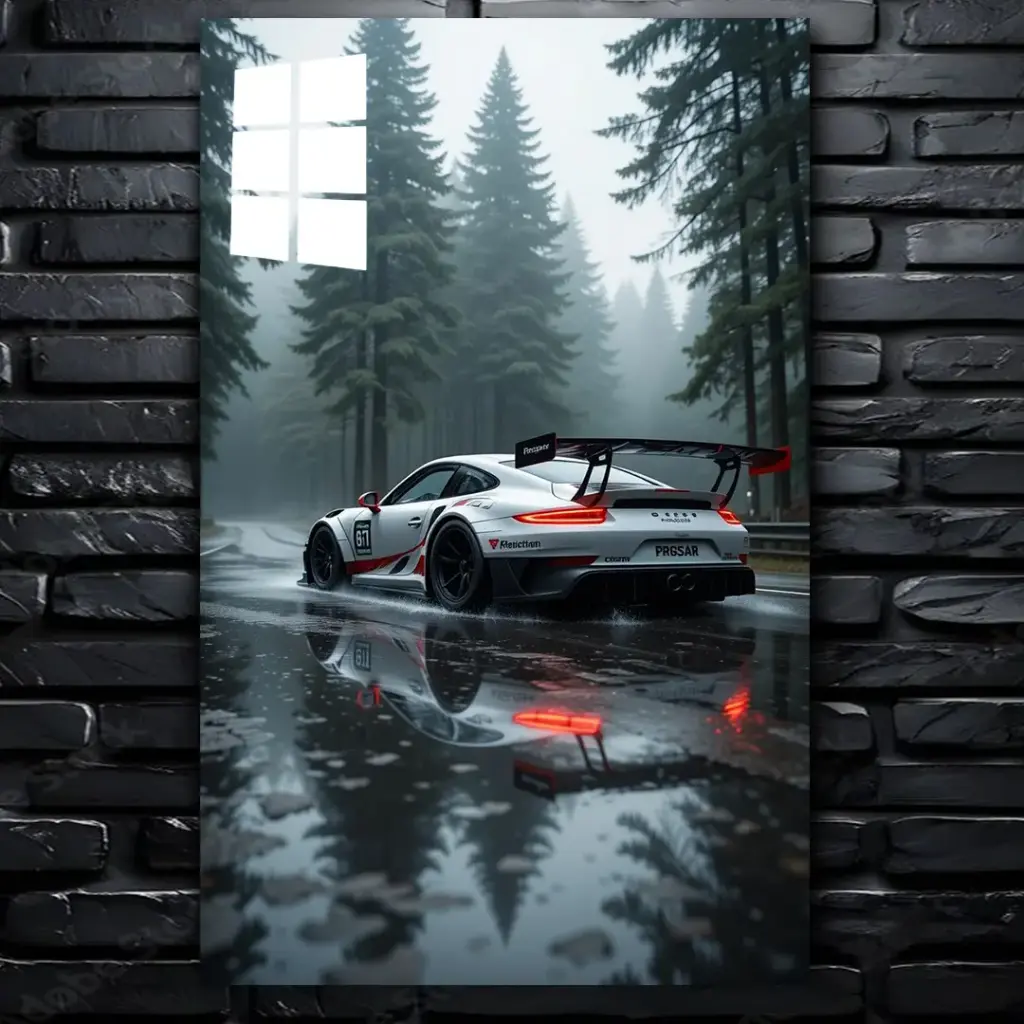 Porsche 911 RSR - (Medium size)