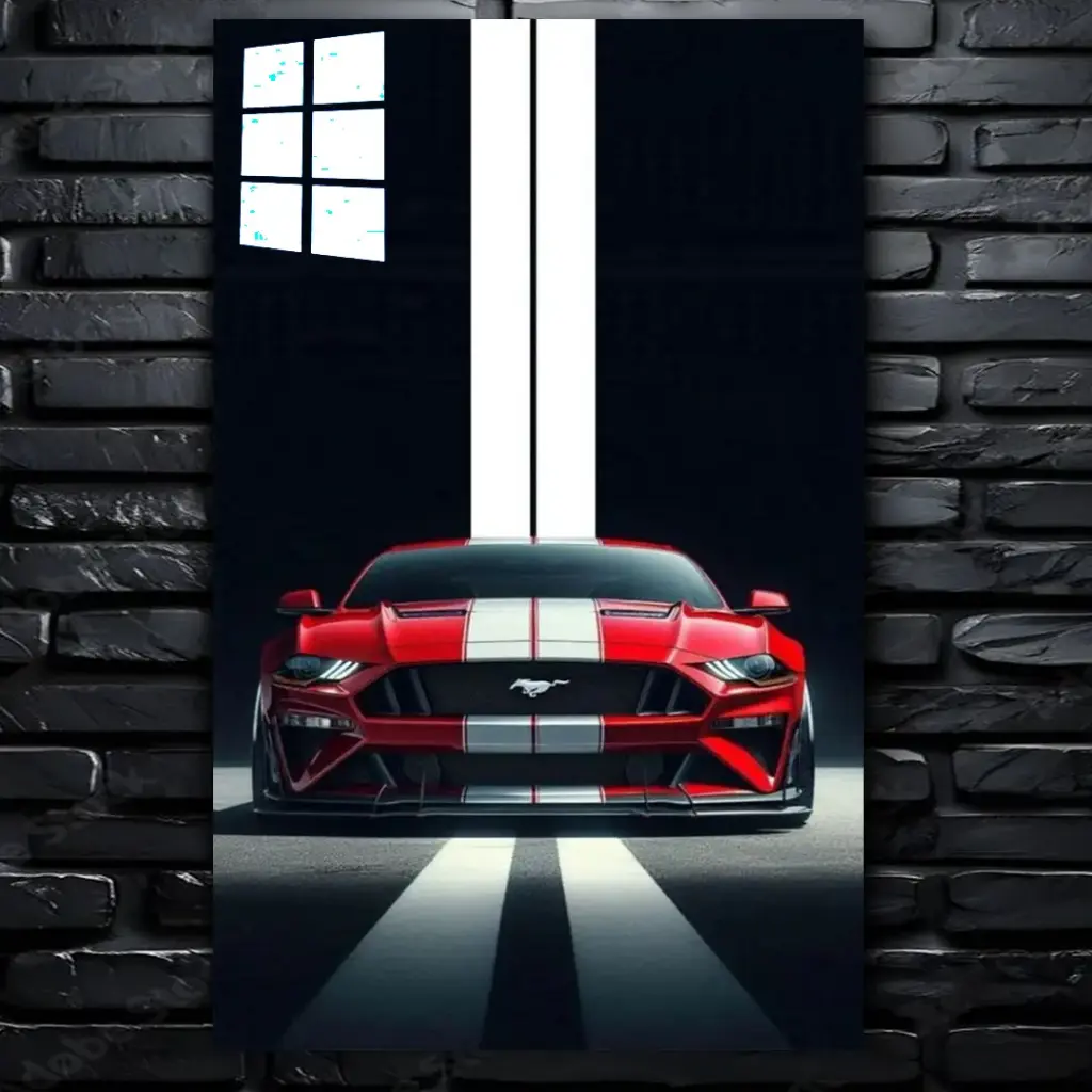 Ford Mustang Racing Stripes - (Small size)